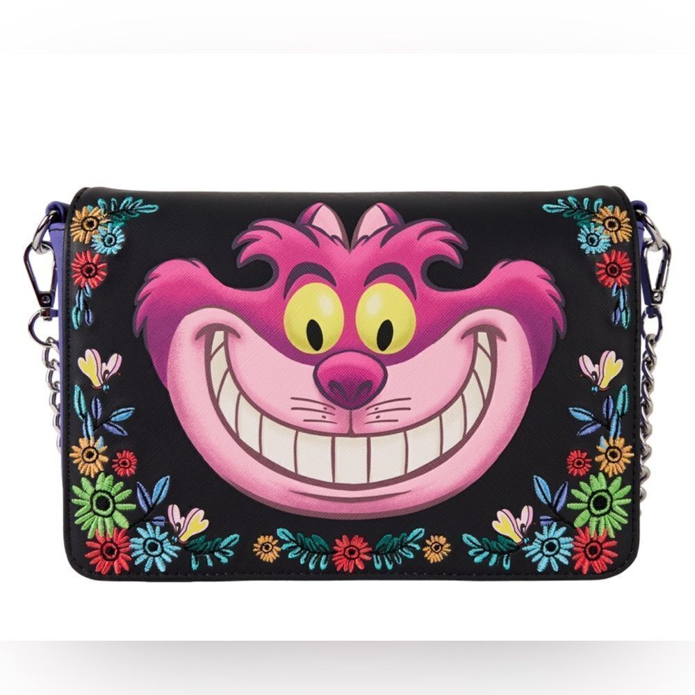 Loungefly Alice in Wonderland Cheshire Cat Tulgey Wood Crossbody Bag